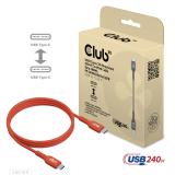CLUB3D - Cable certificado USB2 tipo C bidireccional USB-IF Datos 480 Mb, PD 240 W (48 V/5 A) EPR M/M 1 m/3,23 pies