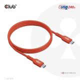 CLUB3D - Cable certificado USB2 tipo C bidireccional USB-IF Datos 480 Mb, PD 240 W (48 V/5 A) EPR M/M 1 m/3,23 pies