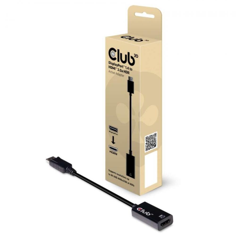 CLUB3D - DisplayPort 1.4 a HDMI 2.0b HDR Adpatador Activo