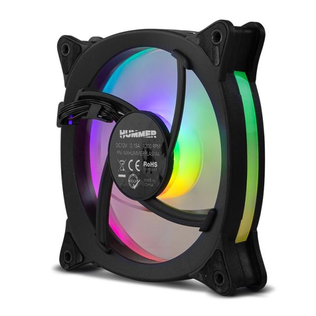 NOX - NXHUMMERVFAN sistema de refrigeración para ordenador Carcasa del ordenador Ventilador 12 cm Negro