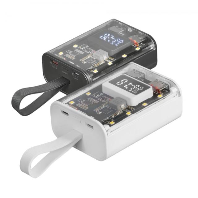 Mars Gaming - MPK-10K, Power Bank Compacta 22.5W, Carga Rápida QC3.0 & PD3.0 10000mAh, Monitorización Inteligente de B - MPK10KW