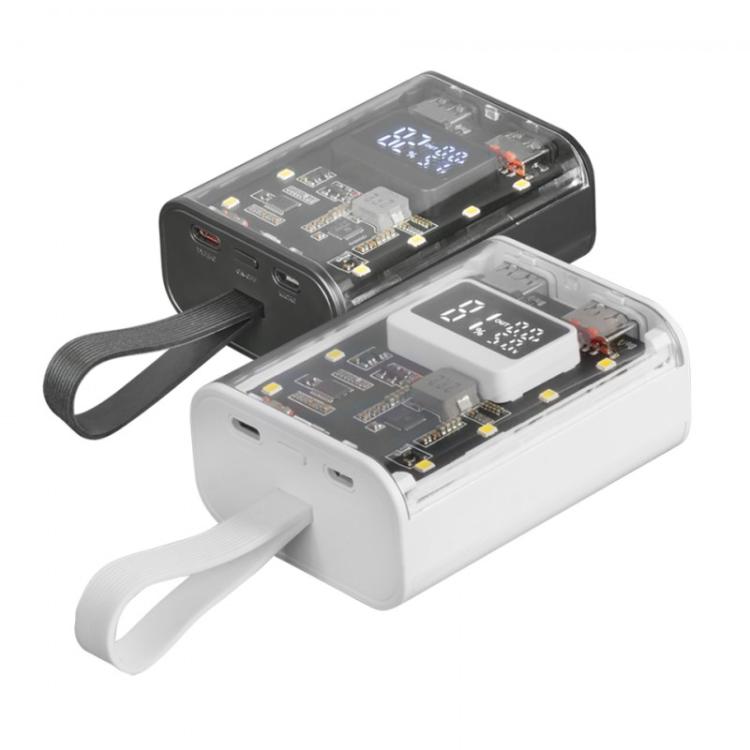 Mars Gaming - MPK-10K, Power Bank Compacta 22.5W, Carga Rápida QC3.0 & PD3.0 10000mAh, Monitorización Inteligente de B - MPK10KW