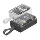 Mars Gaming - MPK-10K, Power Bank Compacta 22.5W, Carga Rápida QC3.0 & PD3.0 10000mAh, Monitorización Inteligente de Ba - MPK10K