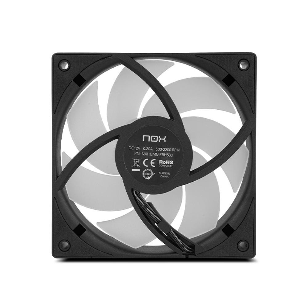 NOX - Hummer H-500 Procesador Refrigerador de aire 12 cm Negro