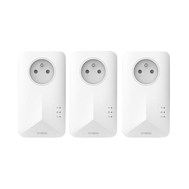 Strong - Powerline 1000 1000 Mbit/s Ethernet Blanco 3 pieza(s)