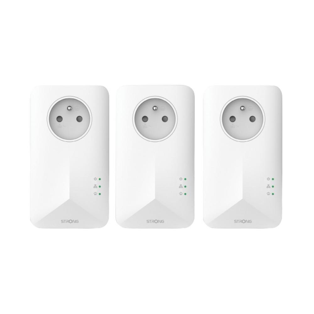 Strong - Powerline 1000 1000 Mbit/s Ethernet Blanco 3 pieza(s)