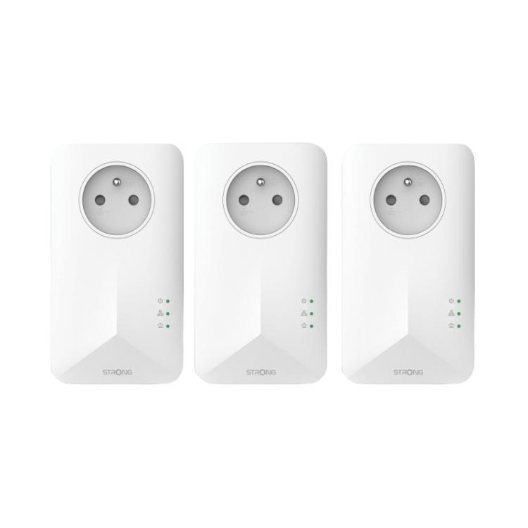 Strong - Powerline 1000 1000 Mbit/s Ethernet Blanco 3 pieza(s)