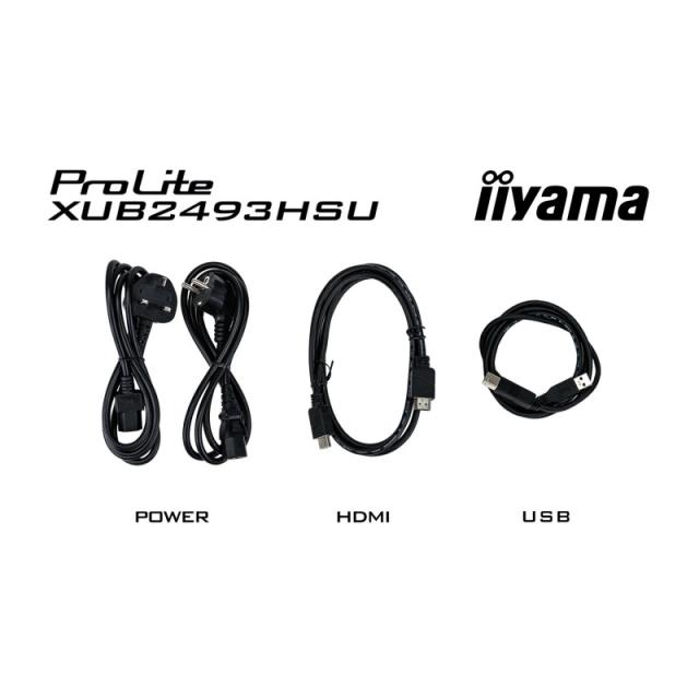 iiyama - XUB2493HSU-B7 pantalla para PC 60,5 cm (23.8") 1920 x 1080 Pixeles Full HD LED Negro