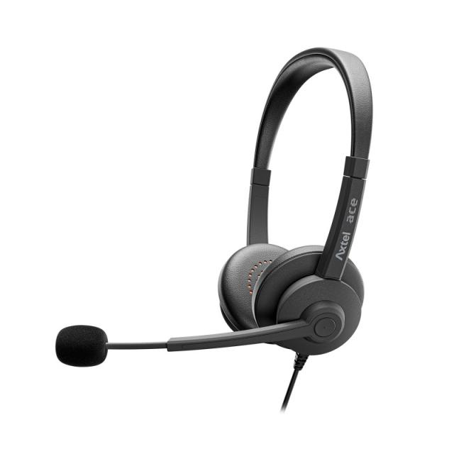 Axtel - AXH-ACEUCD auricular y casco Auriculares Alámbrico Diadema Oficina/Centro de llamadas USB Type-C / USB Type-A Negro