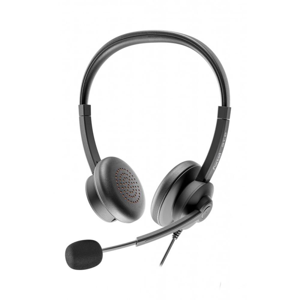 Axtel - AXH-ACEUCD auricular y casco Auriculares Alámbrico Diadema Oficina/Centro de llamadas USB Type-C / USB Type-A Negro