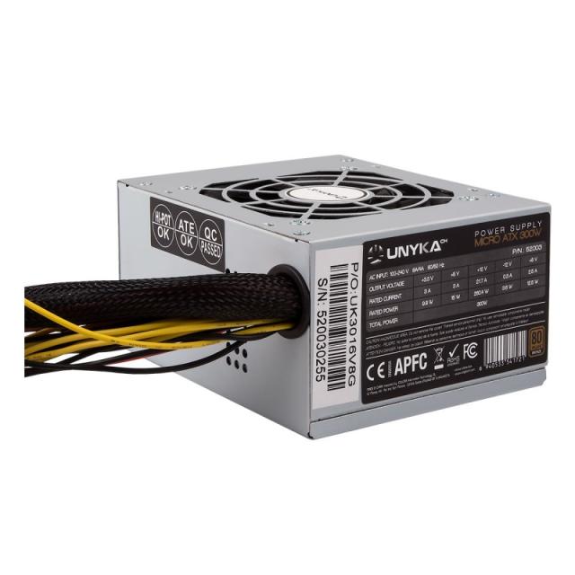UNYKAch - SFX 300W unidad de fuente de alimentación 20+4 pin ATX Plata