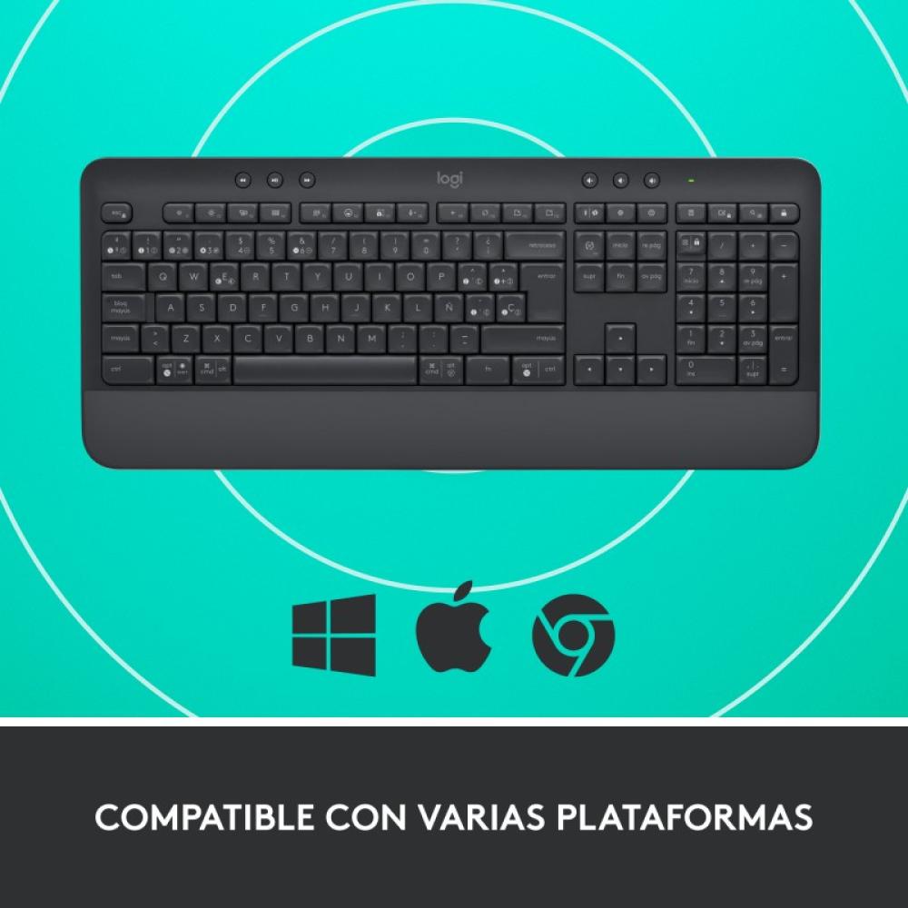 Logitech - 920-010917 teclado Oficina Bluetooth QWERTY Español Grafito