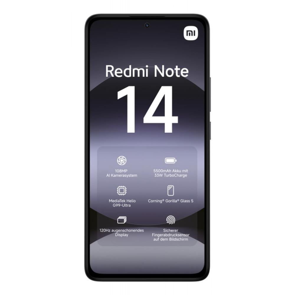 Xiaomi - Redmi Note 14 16,9 cm (6.67") Ranura híbrida Dual SIM 4G USB Tipo C 6 GB 128 GB 5500 mAh Negro