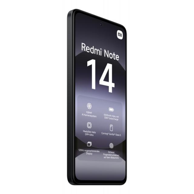 Xiaomi - Redmi Note 14 16,9 cm (6.67") Ranura híbrida Dual SIM 4G USB Tipo C 6 GB 128 GB 5500 mAh Negro