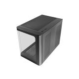 Mars Gaming - MC-FUSIONM, Caja Gaming Micro-ATX, Ventana Lateral y Frontal Curvo de Cristal Templado Continuo, Minit - MCFUSIONM