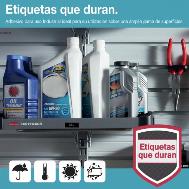 DYMO - D1 - Etiquetas Durable - Blanco sobre negro - 12mm x 3m