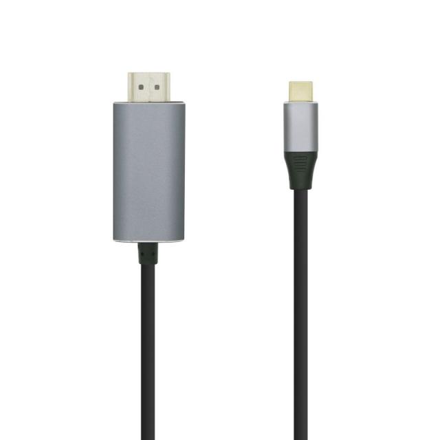 AISENS - Cable conversor USB-C a HDMI 4K@60HZ, USB-C/M-HDMI/M, Negro, 1.8m