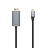 AISENS - Cable conversor USB-C a HDMI 4K@60HZ, USB-C/M-HDMI/M, Negro, 1.8m