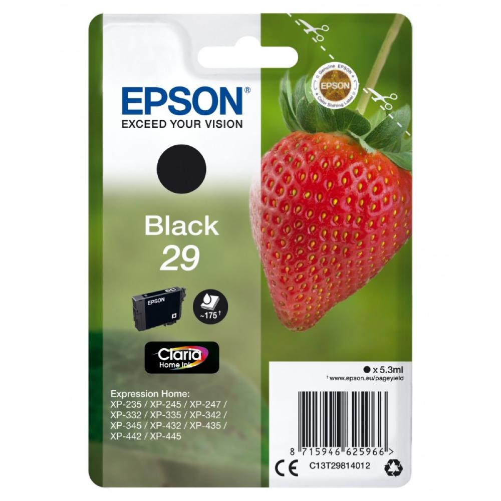 Epson - Strawberry Singlepack Black 29 Claria Home Ink - C13T29814022