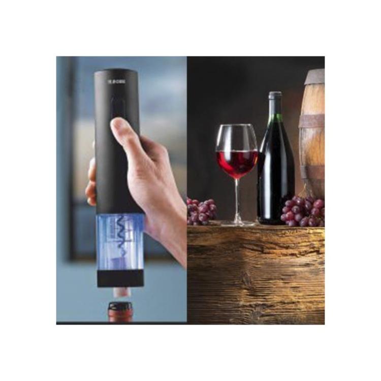 Haeger - WO-0BB.001A sacacorchos Abridor de vino eléctrico Negro, Transparente
