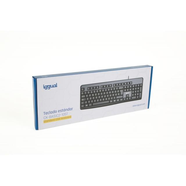 iggual - Teclado estándar CK-BASIC2-105T negro