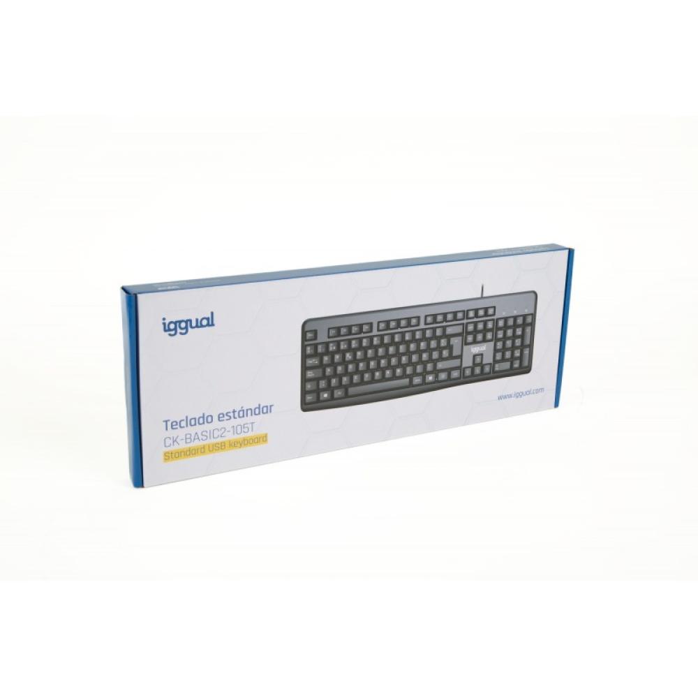 iggual - Teclado estándar CK-BASIC2-105T negro