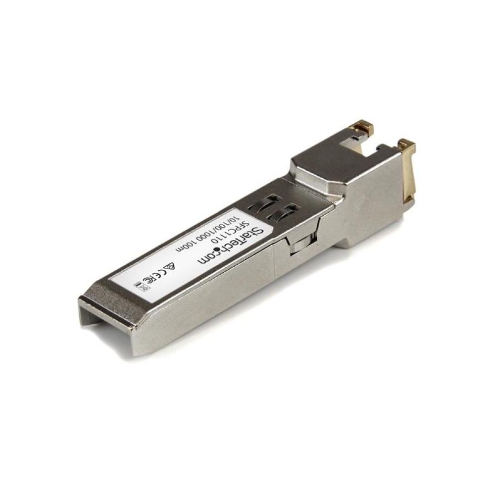 StarTech.com - Módulo Transceptor SFP Compatible con el Modelo SFP-GE-T de Cisco - 1000BASE-T - SFP a RJ45 Cat6 / Cat5e - 10/100