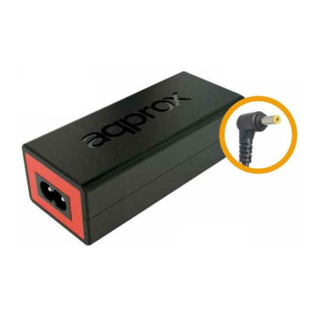 Approx - appA05 adaptador e inversor de corriente Interior 65 W Negro, Rojo