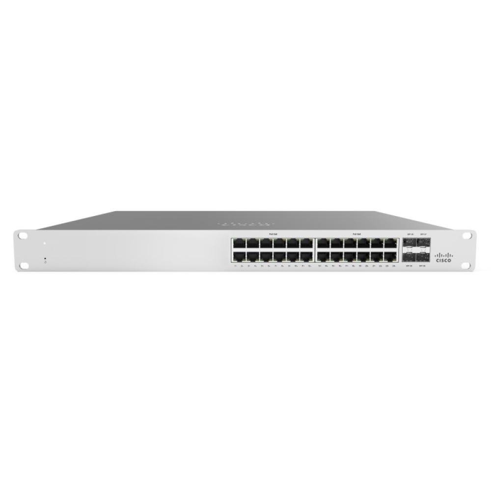 Cisco - Meraki MS125-24P Gestionado L2 Gigabit Ethernet (10/100/1000) Energía sobre Ethernet (PoE) 1U Gris