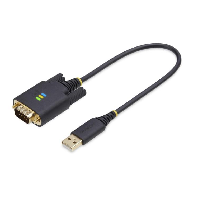 StarTech.com - Cable Adaptador USB a Serie de 30cm - Retención COM - Conversor RS232 DB9 - FTDI - con Tornillos/Tuercas Intercam