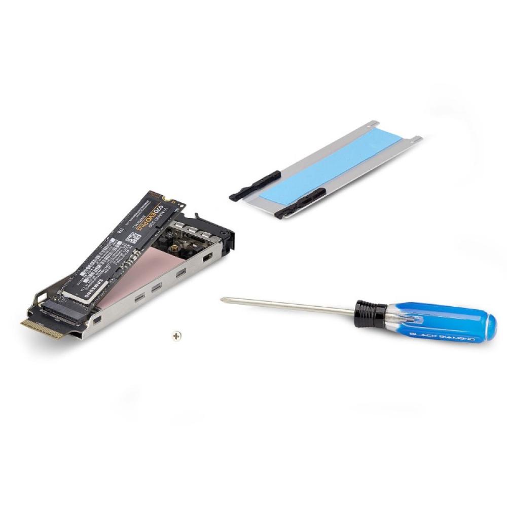 StarTech.com - Tarjeta Rack Móvil de 2 Bahías para SSD NVMe M.2 a PCIe x8 - Requiere Bifurcación - Bahías de Intercambio en Cali