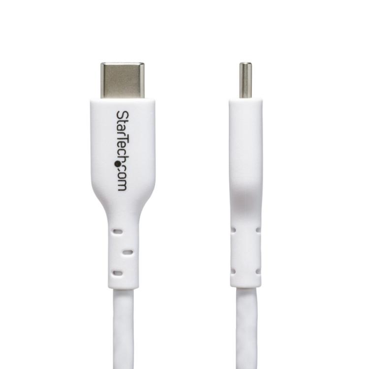 StarTech.com - Cable de Carga USB-C Blanco de 2m - Cable UCB Tipo C de Carga para Ordenador Portátil - PD de 60W 3A - Cable de T