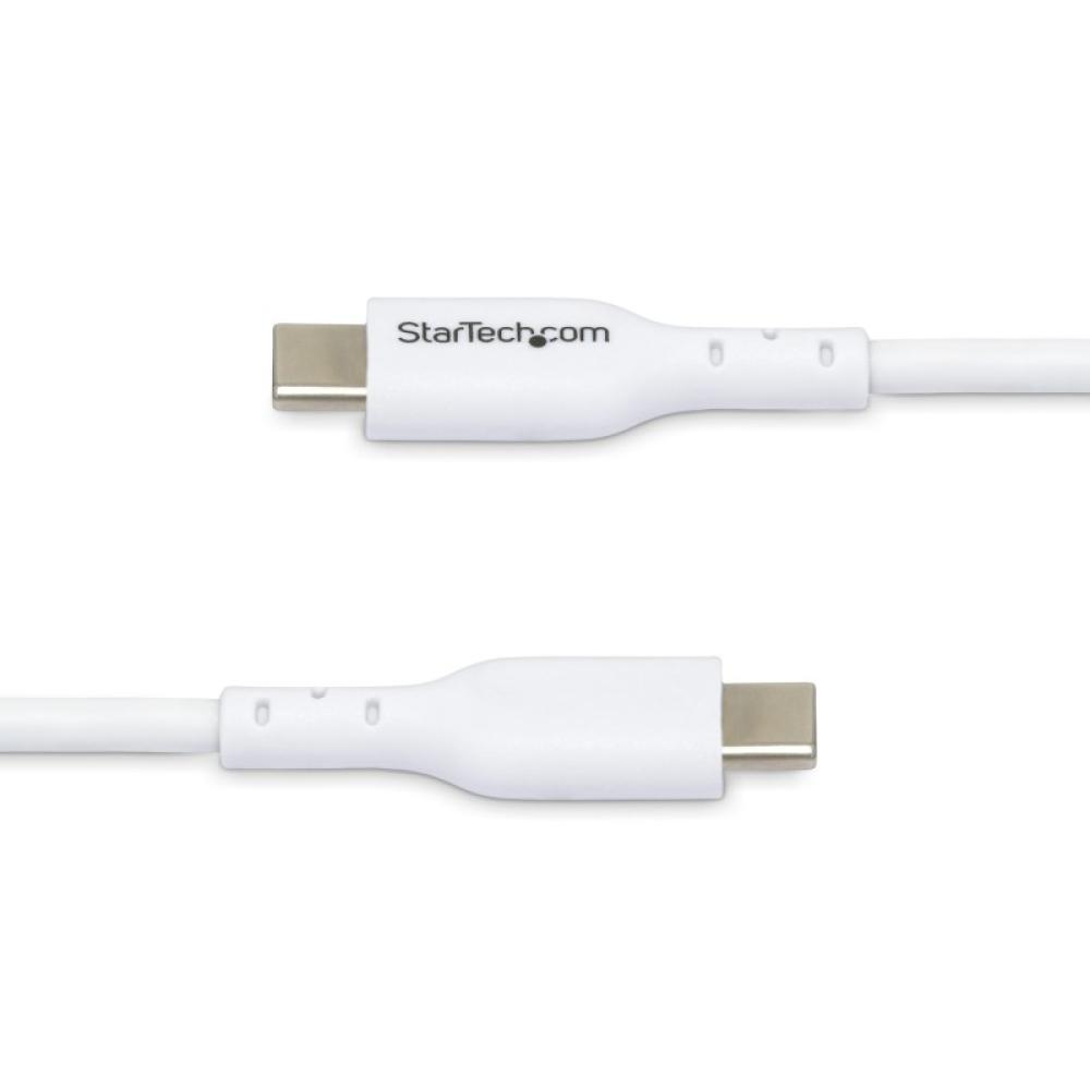 StarTech.com - Cable de Carga USB-C Blanco de 2m - Cable UCB Tipo C de Carga para Ordenador Portátil - PD de 60W 3A - Cable de T