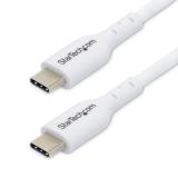 StarTech.com - Cable de Carga USB-C Blanco de 2m - Cable UCB Tipo C de Carga para Ordenador Portátil - PD de 60W 3A - Cable de T