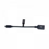 V7 - Cable USB negro con conector USB 3.0 A hembra a USB-C macho 0.3m 1ft