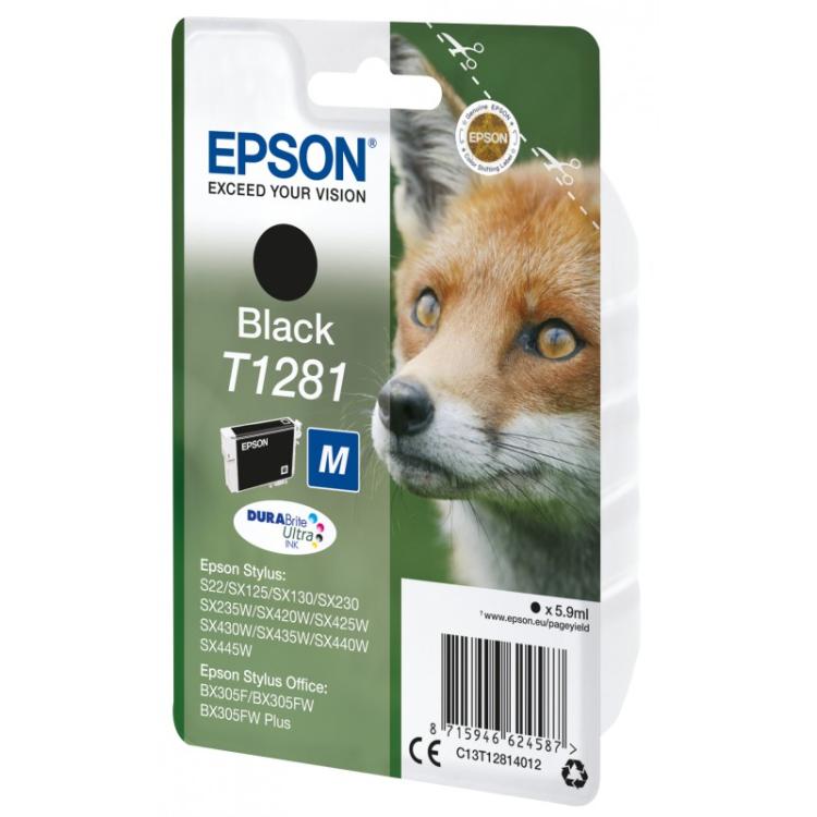 Epson - Fox Cartucho T1281 negro (etiqueta RF)