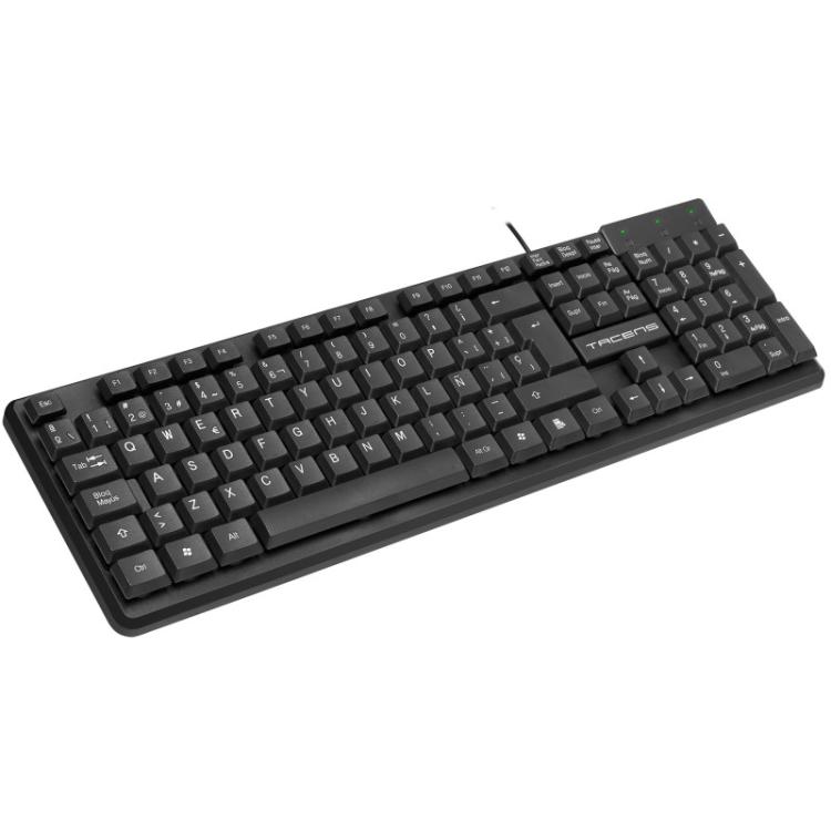 Tacens Anima - AK0 - Teclado profesional (membrana, pulsación optimizada, diseño ecológico, USB 2.0, Mac/Linux/Windows