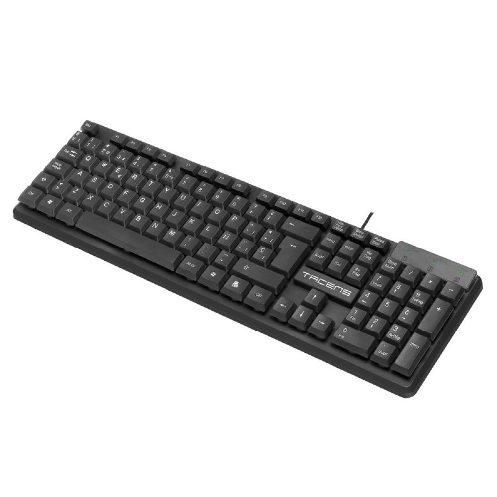 Tacens Anima - AK0 - Teclado profesional (membrana, pulsación optimizada, diseño ecológico, USB 2.0, Mac/Linux/Windows