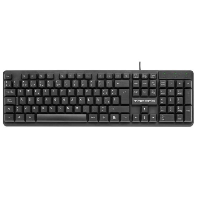 Tacens Anima - AK0 - Teclado profesional (membrana, pulsación optimizada, diseño ecológico, USB 2.0, Mac/Linux/Windows