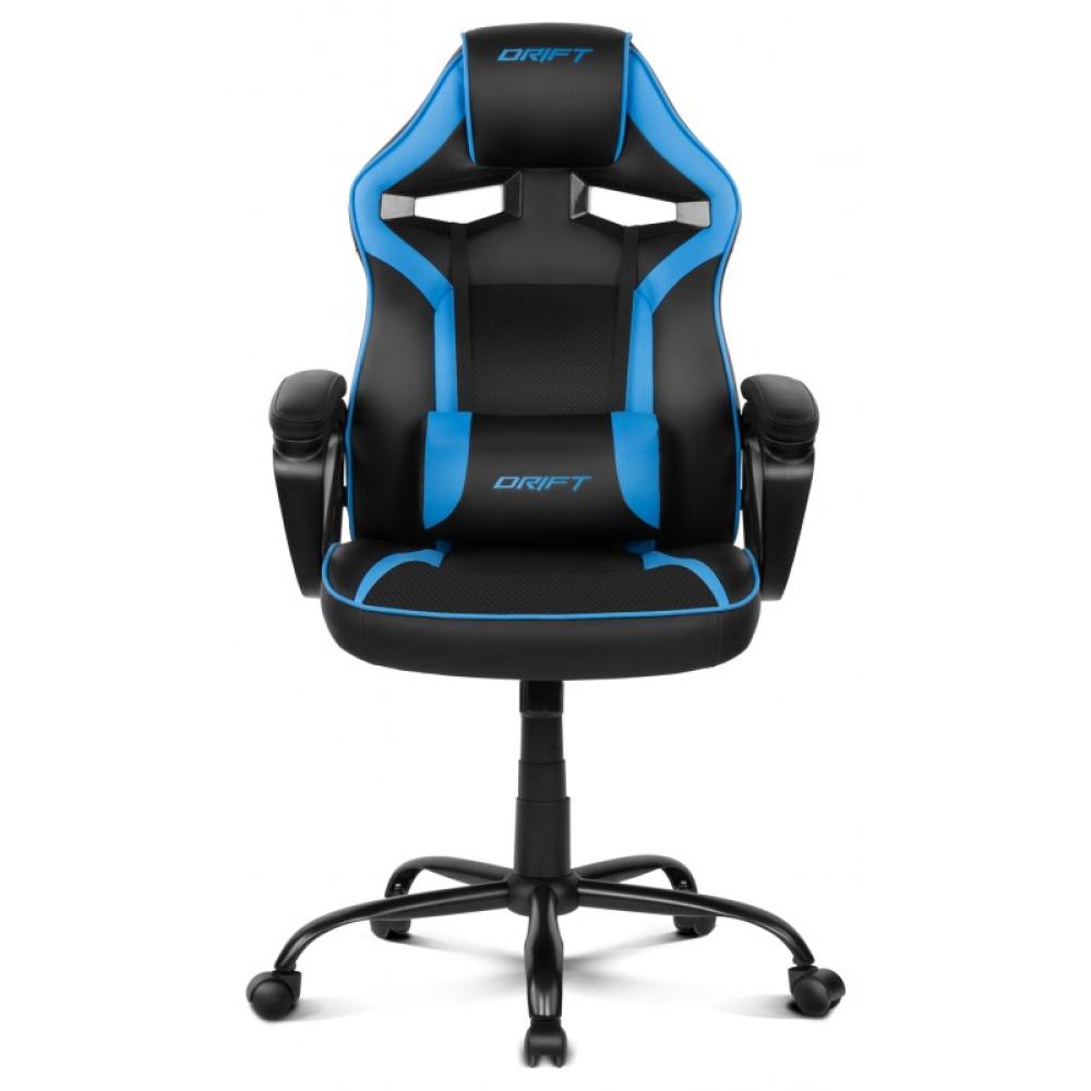 DRIFT - DR50 Silla para videojuegos de PC Asiento acolchado tapizado Negro, Azul