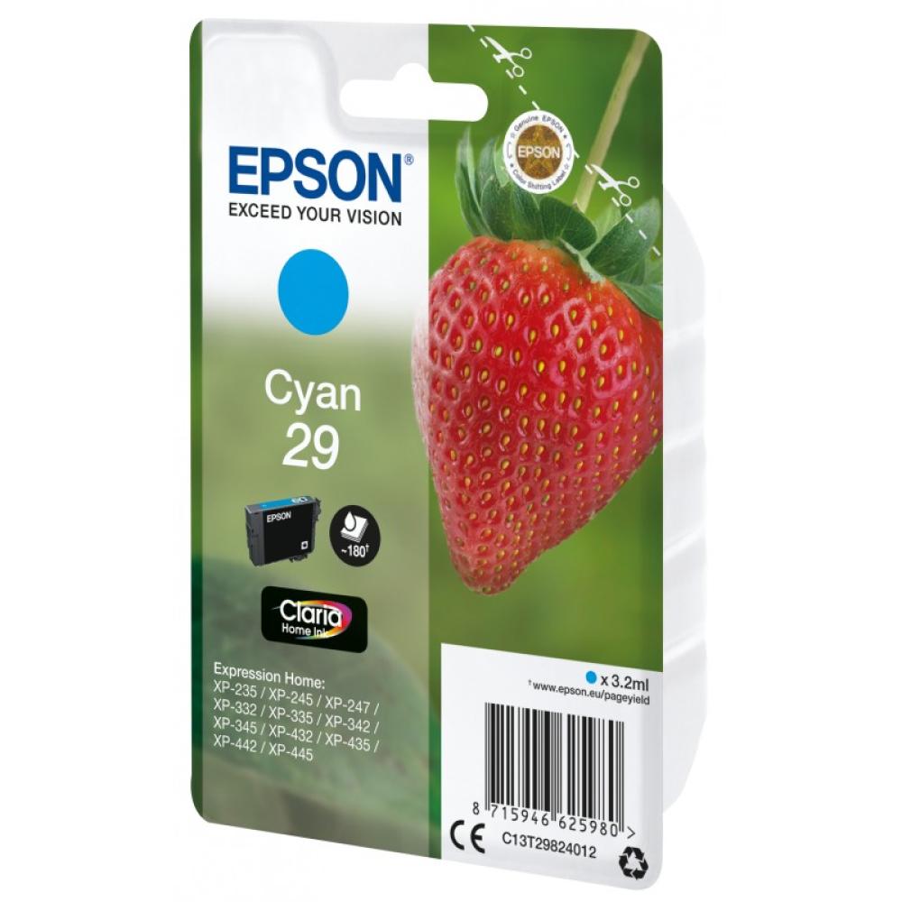 Epson - Strawberry Singlepack Cyan 29 Claria Home Ink - C13T29824022