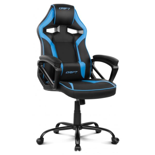 DRIFT - DR50 Silla para videojuegos de PC Asiento acolchado tapizado Negro, Azul