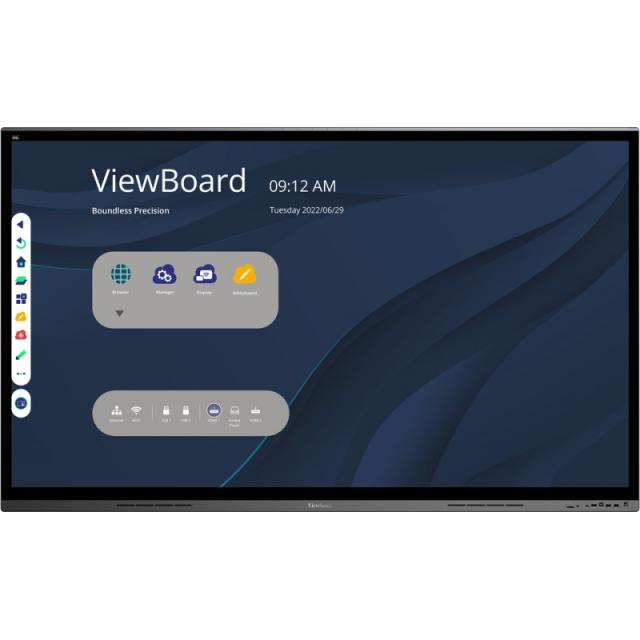 Viewsonic - IFP7562 pantalla de señalización Panel plano interactivo 190,5 cm (75") LED Wifi 350 cd / m² 4K Ultra HD Negro Panta