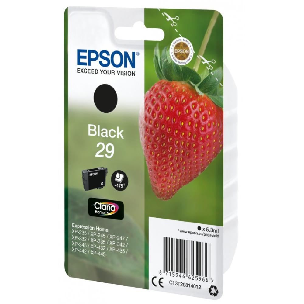 Epson - Strawberry Singlepack Black 29 Claria Home Ink - C13T29814012