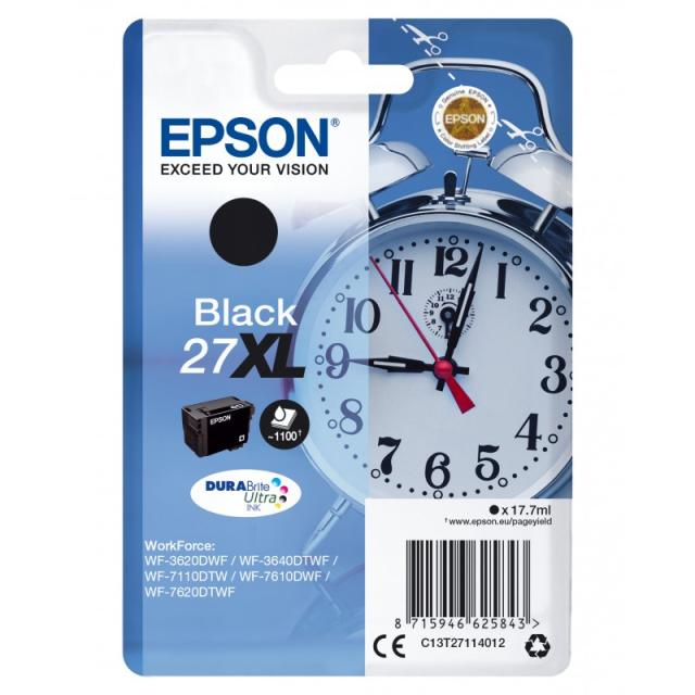 Epson - Alarm clock Singlepack Black 27XL DURABrite Ultra Ink