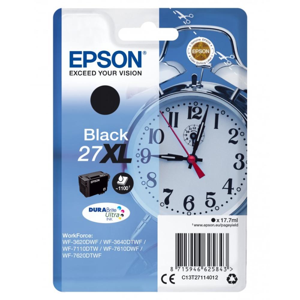 Epson - Alarm clock Singlepack Black 27XL DURABrite Ultra Ink