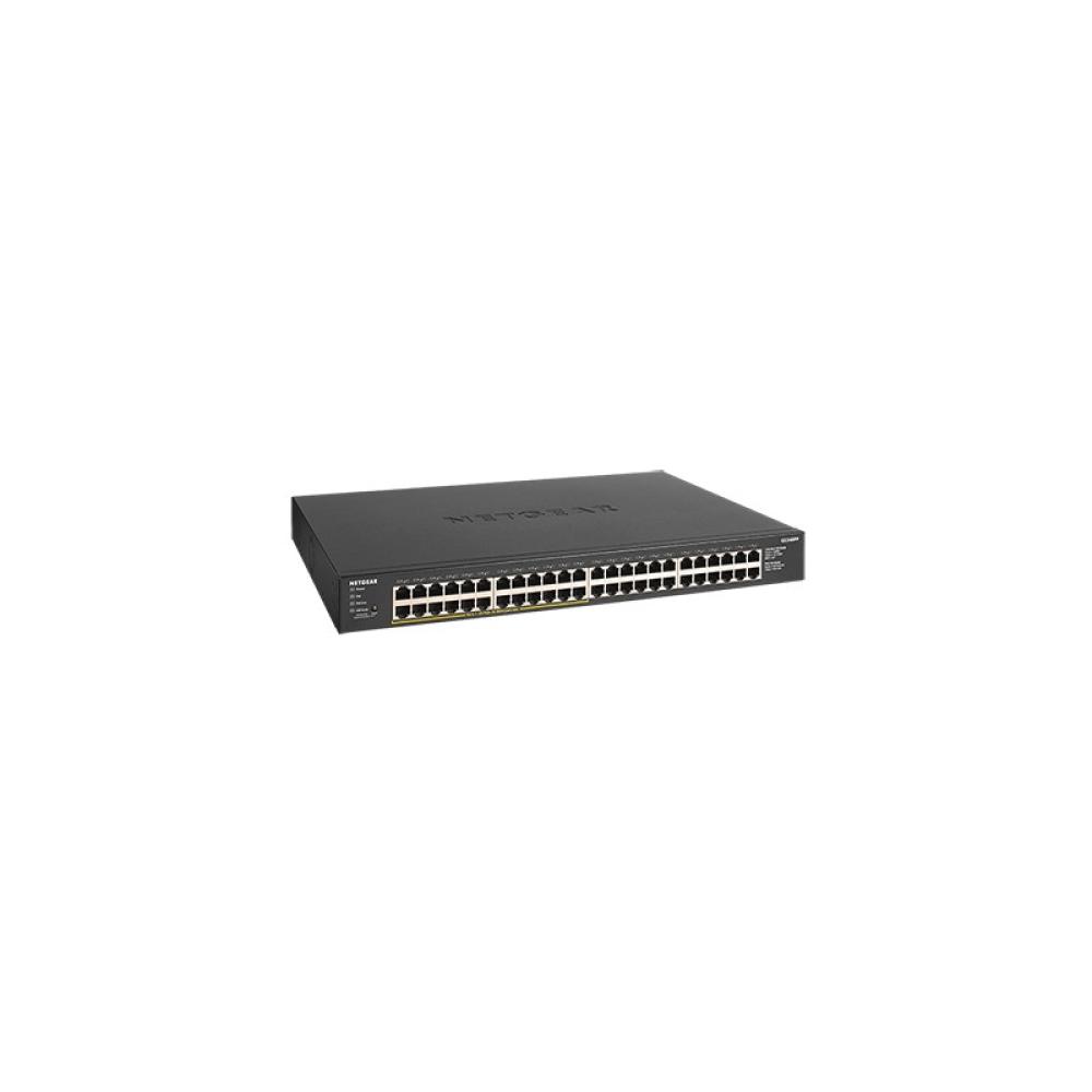 NETGEAR - GS348PP No administrado Gigabit Ethernet (10/100/1000) Energía sobre Ethernet (PoE) Negro