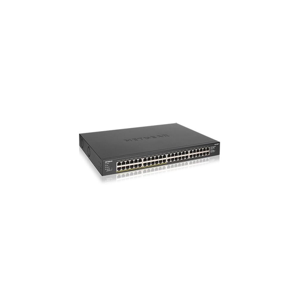 NETGEAR - GS348PP No administrado Gigabit Ethernet (10/100/1000) Energía sobre Ethernet (PoE) Negro