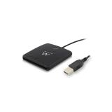 Ewent - EW1052 lector de tarjeta inteligente USB USB 2.0 Negro
