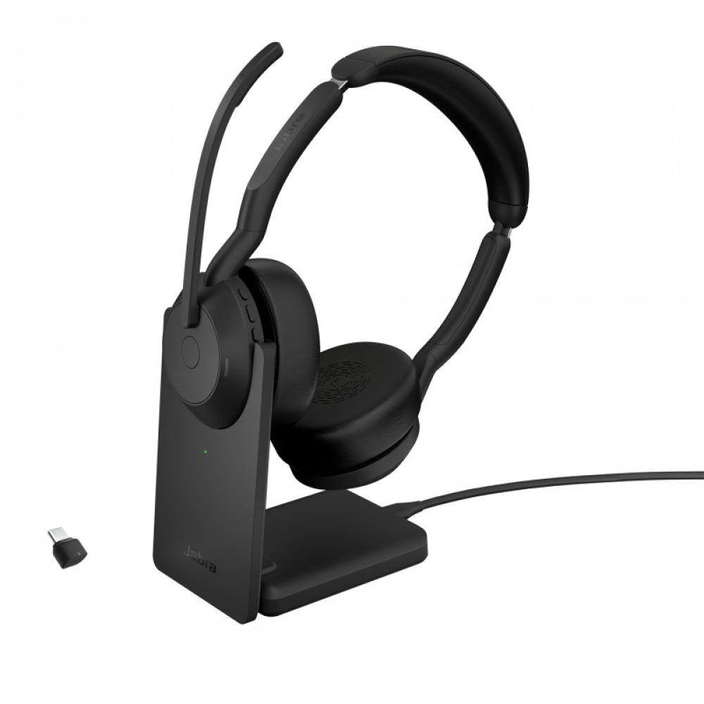 Jabra - Evolve2 55 Auriculares Inalámbrico y alámbrico Diadema Oficina/Centro de llamadas Bluetooth Base de carg - 25599-989-889